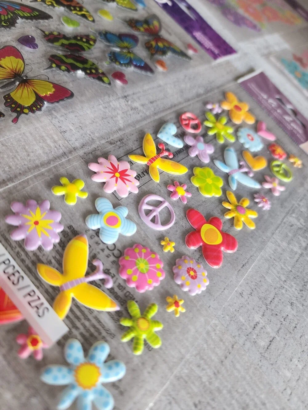 Scrapbook Stickers LOT - Flowers Floral Butterflies Sticko Retired NEW #34